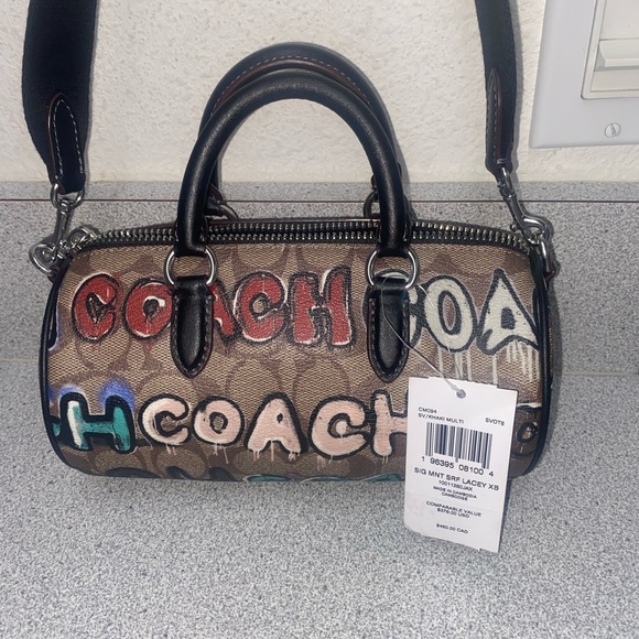 Coach Signature Coach × Mint + Serf Lacey Barrel Multi Colored Crossbody Bag NWT - Picture 6 of 14